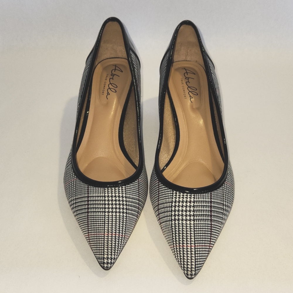 Abella True Comfort Alice Black/White Plaid women's dress shoe's